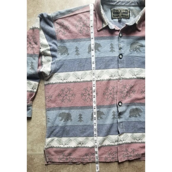 American Outdoor Company True Grit Bear and Snowflake Shirt Jacket L. - Picture 5 of 5